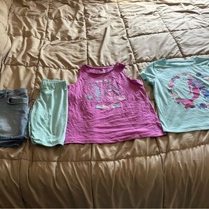 Girls' Mermaid Outfit Set - Pink and Aqua